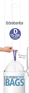 Sacs poubelle brabantia, 15-20 litres - taille d, 20 sacs