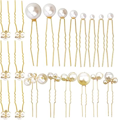30 pièces épingles à cheveux de mariage en perles pour mariées, épingles à