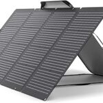 Panneau solaire biface pliable ef ecoflow 220 w, complet avec béquille réglable, étanche