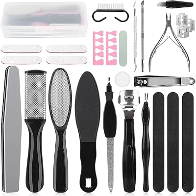 Kit de pédicure professionnel yhome 27 en 1 pour soins des pieds