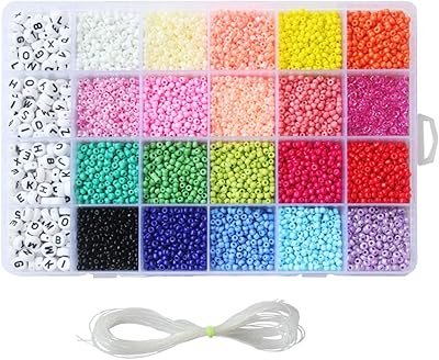 Ecv 3300 pièces de perles de rocaille pour la fabrication de bijoux multicolores avec perles de lettres pour les arts, l'artisanat et les fournitures de fabrication de cadeaux. La boutique en ligne DIAYTAR COTE D'IVOIRE est une plateforme de commerce électronique qui permet aux consommateurs ivoiriens d'acheter en ligne avec facilité et rapidité. Elle est équipée d'un système de paiement sécurisé et propose des options de livraison flexibles pour répondre aux besoins de ses clients.