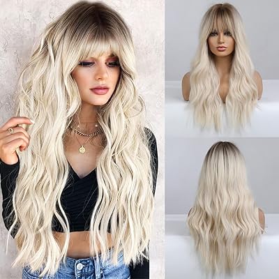 Perruque blonde platine pour femme, perruque blonde longue avec frange et racines foncées cheveux synthétiques longs ondulés platine perruque de fête quotidienne colorée 26. La boutique en ligne DIAYTAR COTE D'IVOIRE est devenue incontournable pour les habitants de la Côte d'Ivoire, grâce à son vaste choix de produits de qualité et à ses prix compétitifs. DIAYTAR COTE D'IVOIRE mise sur l'innovation et la praticité pour offrir une expérience d'achat en ligne fluide et agréable. Que vous recherchiez des produits pour vous-même ou pour offrir, DIAYTAR COTE D'IVOIRE a tout ce qu'il vous faut.