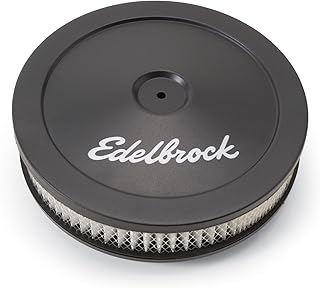 Pur à air rond edelbrock 1203 pro flow noir 10" avec élément