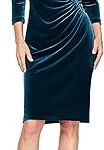 Alex evenings mini-robe en velours pour femme avec détails sur les hanches