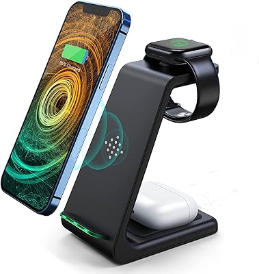 Chargeur sans fil, support de charge 3 en 1 par kiyosaki, support