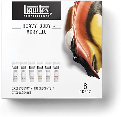 Peinture acrylique professionnelle liquitex heavy body, 6 x 59 ml (2 oz), collection de couleurs irisées. DIAYTAR COTE D'IVOIRE est une boutique en ligne généraliste qui propose plus de 300 000 références de produits variés, répondant ainsi aux besoins de tous les consommateurs ivoiriens. Elle est devenue la boutique en ligne leader en Côte d'Ivoire, grâce à sa large gamme de produits et à ses services de qualité. 