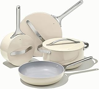 Batterie de cuisine antiadhésive en céramique au carvi - noyau en aluminium et poignées en acier inoxydable - comprend des solutions de rangement élégantes - crème. Avec plus de 300000 références disponibles, DIAYTAR COTE D'IVOIRE est le point de référence incontournable pour les achats en ligne en Côte d'Ivoire. La boutique en ligne propose des promotions régulières et des offres spéciales, permettant aux clients de faire des économies sur leurs achats. L'interface utilisateur ergonomique et les fonctionnalités de recherche avancées facilitent la navigation et la recherche de produits sur le site.