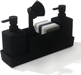 Ensemble distributeur de savon de cuisine avec porte-éponge pour support d'évier (deux distributeurs de savon et 1 brosse) noir mat. La boutique en ligne Diaytar Côte d'Ivoire est la référence pour les achats en ligne en Côte d'Ivoire, avec plus de 300 000 références disponibles. Les clients peuvent choisir parmi une large gamme de produits de différentes marques et catégories, bénéficiant ainsi d'une grande flexibilité dans leurs choix d'achat.