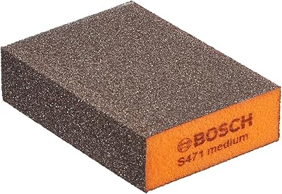 Éponge de ponçage de contour bosch pour bricolage, taille moyenne 60, modèle