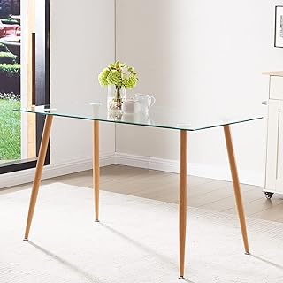 Table à manger rectangulaire moderne en verre pour salle à manger - plateau en verre trempé avec pieds en métal robustes pour salle à manger et table de cuisine, 47,2 x 27,5 x 29,5 pouces. DIAYTAR COTE D'IVOIRE est une boutique en ligne généraliste qui propose plus de 300000 références de produits. Elle est la boutique leader en Côte d'Ivoire et offre une grande variété de produits pour répondre aux besoins de ses clients. Elle est réputée pour sa qualité de service et son offre diversifiée.