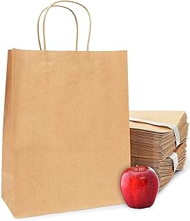 Sacs en papier hyfy avec poignées [25 pièces] sacs cadeaux en papier kraft