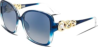 Lunettes de soleil polarisées à la mode pour femmes, surdimensionnées, carrées brillantes, ovales