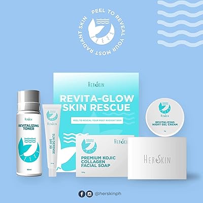 1 paquet de kit rajeunissant herskin revita-glow skin rescue livré avec un cadeau
