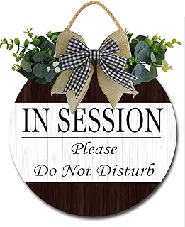 Sokomurg in session please do not disturb door hanger sign, panneau en bois