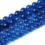 45 pièces de pierres de quartz en cristal bleu naturel de 8 mm