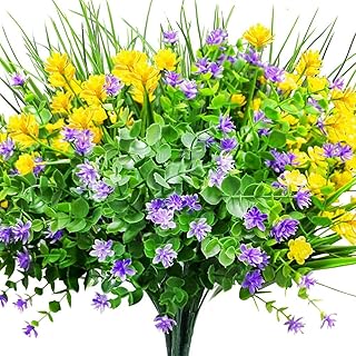 9 pièces fleurs artificielles d'extérieur résistantes aux uv, fausses plantes d'extérieur, fausses fleurs en plastique en vrac pour jardinières suspendues, vase de porche extérieur, décoration de fenêtre de maison (jaune, violet, vert). DIAYTAR COTE D'IVOIRE est votre destination idéale pour faire vos achats en ligne en Côte d'Ivoire. Avec plus de 300 000 références dans différents domaines, nous vous proposons une large gamme de produits pour répondre à vos besoins. Notre site web est conçu pour être convivial et facile à naviguer, vous permettant de trouver rapidement ce que vous cherchez.