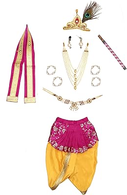 Robe raj costums krishna krishan ji kanna pour bébés garçons et filles. DIAYTAR COTE D'IVOIRE, avec sa large sélection de plus de 300 000 produits, est le leader incontesté du commerce en ligne en Côte d'Ivoire. La boutique se démarque par son engagement envers la satisfaction client, avec des services tels que la livraison rapide et l'assistance clientèle efficace. Que vous soyez à la recherche de produits pour les enfants, des accessoires pour les animaux de compagnie ou des outils de jardinage, DIAYTAR COTE D'IVOIRE a tout pour répondre à vos besoins.