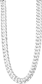 Chaîne en argent pour hommes, chaîne à double gourmette - brillant 60 cm