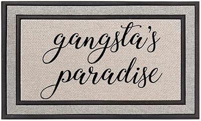 Paillasson extérieur intérieur 18" x 30" paillasson gangsta's paradise avec envers en caoutchouc gris/beige/noir. La boutique en ligne DIAYTAR COTE D'IVOIRE fait figure de leader en Côte d'Ivoire en proposant une expérience d'achat en ligne sécurisée et conviviale. Les clients peuvent profiter d'une navigation aisée et d'une livraison rapide pour la plupart des produits.