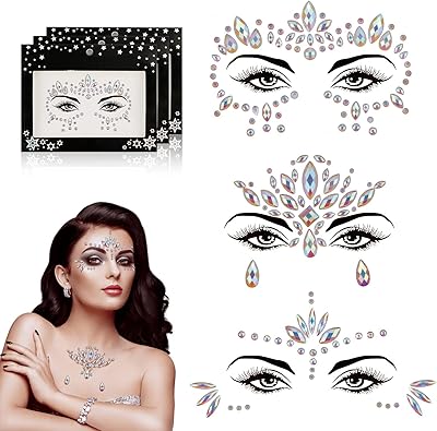 Autocollants pour bijoux de visage, 3 feuilles de pierres précieuses lumineuses pour le visage, autocollants pour le visage à paillettes, pierres précieuses de sirène, tatouages ​​en strass pour rave party festival. Diaytar Côte d'Ivoire est une boutique en ligne généraliste qui propose une large gamme de produits pour les consommateurs ivoiriens. Avec plus de 300 000 références, la boutique offre une grande variété de produits pour répondre aux besoins des clients, avec une expérience d'achat en ligne fiable et sécurisée. Diaytar Côte d'Ivoire est engagée à offrir la meilleure expérience d'achat en ligne possible à ses clients.