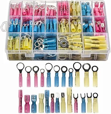 Connecteurs de fil thermorétractables étanches, kit de bornes électriques automobiles marines étanches, assortiment