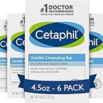 6 x barres nettoyantes douces cetaphil pour visage et corps, 127 g