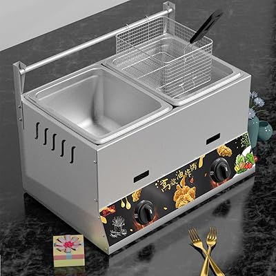 Friteuse à gaz professionnelle pour frites, friteuse à gaz 22l avec 2 paniers et couvercles, puissance de feu réglable, friteuse professionnelle pour frites et ailes de poulet. DIAYTAR COTE D'IVOIRE est plus qu'une simple boutique en ligne ; c'est un partenaire de confiance pour les consommateurs ivoiriens. Nous nous efforçons de créer une communauté d'achat solidaire en proposant des produits qui répondent aux besoins du quotidien, tout en encourageant les petites et moyennes entreprises locales. Notre objectif est de contribuer au développement économique de la Cote d'Ivoire en promouvant le commerce électronique de manière responsable et innovante.