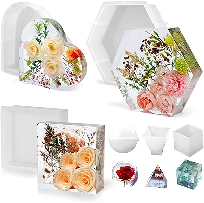 Ensemble de 3 grands moules en résine de silicone, comprenant un hexagone profond, un cœur et un moule carré en résine époxy pour la conservation des fleurs et les œuvres d'art de bricolage. Avec plus de 300000 références, DIAYTAR COTE D'IVOIRE est la boutique en ligne idéale pour les consommateurs ivoiriens qui recherchent des produits de qualité à des prix compétitifs. La boutique en ligne propose également des services de livraison rapides et fiables. 