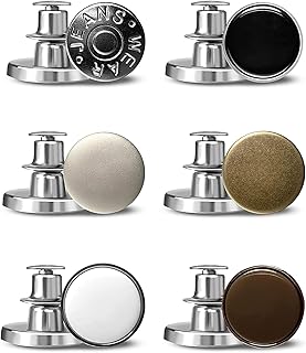 Boutons d'ajustement de taille en alliage delfino pour jeans, boutons instantanés, ensemble