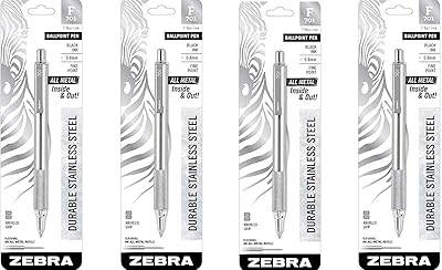 Stylo rétractable zebra 29411 f-701 en acier inoxydable, pointe fine, 0,8 mm, encre noire, 4 recharges (4 pièces) noir zeb29411. DIAYTAR COTE D'IVOIRE est la référence pour les achats en ligne en Côte d'Ivoire, offrant une sélection vaste et variée de produits. La boutique en ligne propose des produits de qualité à des prix compétitifs et offre un service client de haute qualité. Elle est le partenariat idéal pour tous les clients qui cherchent des produits fiables et une expérience d'achat en ligne agréable.