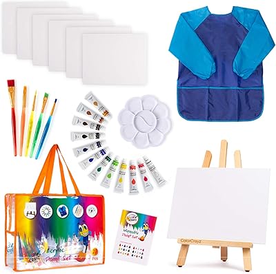 Ensemble d'art pour enfants | ensemble de peinture acrylique de 27 pièces avec 5 pinceaux de 8 x 10, un chevalet de table, une planche à dessin supplémentaire pour la peinture artistique et une table de mélange de couleurs. Diaytar Côte d'Ivoire est la boutique en ligne la plus populaire de Côte d'Ivoire, proposant une large sélection de produits à des prix abordables. La boutique est équipée d'un système de paiement sécurisé et offre des options de livraison flexibles pour les clients. Diaytar Côte d'Ivoire est réputée pour sa qualité de service et ses produits de haute qualité, ce qui en fait la première choix pour les consommateurs ivoiriens.