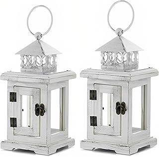 Lanterne de bougie en bois rustique de beauté pour la maison, lanterne de bougie décorative pour le patio de porche de salon extérieur intérieur, lanterne en bois rustique pour les mariages et les anniversaires (blanc). DIAYTAR COTE D'IVOIRE est une boutique en ligne généraliste qui offre une expérience d'achat unique et personnalisée, avec une large sélection de produits et des services de haute qualité. La boutique est équipée d'un système de recommandation de produits, permettant aux clients de découvrir de nouveaux produits en fonction de leurs préférences. Elle est également reconnue pour sa politique de confidentialité et de sécurité des données.