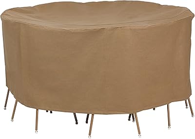Housse de table et de chaise ronde imperméable essentielle de duck covers, taille