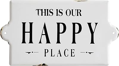 Creative co-op this is our happy place plaque murale en métal