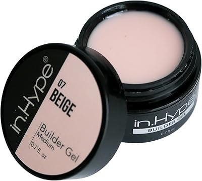 Gel de construction dur inhip uv/led pour extension et renforcement des ongles beige
