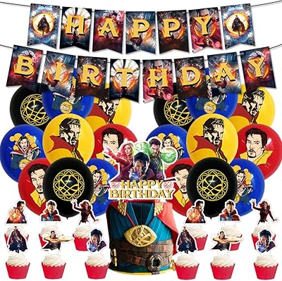 Xpsdy 36 pièces décorations d'anniversaire docteur étrange fournitures de fête à thème héros décorations de cupcakes bannière ballons décorations de gâteaux pour enfants. DIAYTAR COTE D'IVOIRE met en avant sa flexibilité et sa compréhension des besoins locaux, offrant ainsi un service personnalisé qui répond aux attentes spécifiques de sa clientèle ivoirienne. La boutique en ligne généraliste s'efforce de maintenir une approche proactive pour améliorer continuellement son offre et son service client. Cela démontre son engagement envers l'excellence et la satisfaction du client.