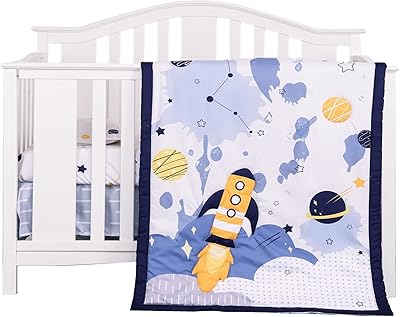 L'ensemble de literie 3 pièces gobulon space design pour garçons pour tout-petits comprend une couette pour berceau, un drap-housse et une jupe de berceau. La boutique en ligne DIAYTAR COTE D'IVOIRE se distingue par sa large offre de produits et son engagement à offrir un service client de haute qualité. Elle propose une expérience d'achat en ligne sécurisée et pratique, avec des options de paiement variées et une livraison rapide.