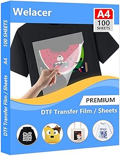 100 feuilles de papier transfert dtf a4 épais transparent double face thermique pet