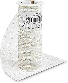 Rouleau de tulle pailleté de luxe expo international, 6" x 10 mètres |