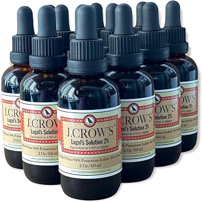 Pack professionnel de solution d'iode à 2 % j.crew s® (12 bouteilles)