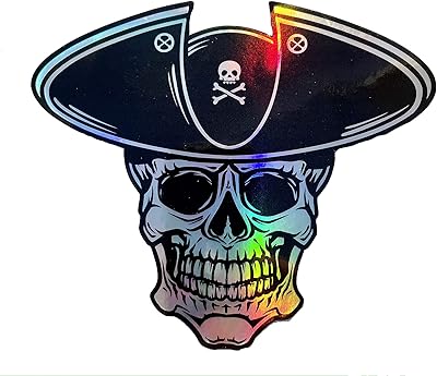 Autocollant en vinyle 3d wickedgoodz pirate captain de pare-chocs avec image