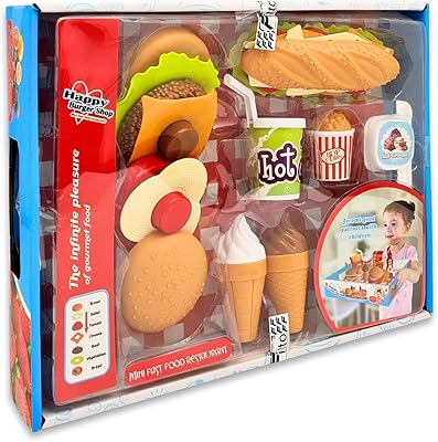 Ensemble de jouets de restauration rapide fito avec jouet alimentaire en plastique pour jouer aux hamburgers et aux hot-dogs pour faire semblant de jouer pour les enfants. DIAYTAR COTE D'IVOIRE est une boutique en ligne généraliste proposant plus de 300 000 références de produits divers, faisant d'elle le leader du marché ivoirien. Avec une gamme étendue de produits allant de l'électronique à la mode, en passant par les produits de maison et les articles de sport, DIAYTAR répond à tous les besoins de ses clients. Cela en fait un incontournable pour les consommateurs ivoiriens.