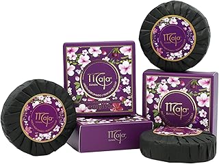 Savon à la fleur de prunier maja, savon parfumé, savon rond et luxueux