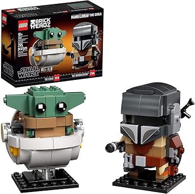 Lego star wars le mandalorien et l'enfant de brick heads 75317