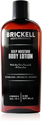 Brickell lotion corporelle hydratante en profondeur pour hommes naturelle et biologique protège