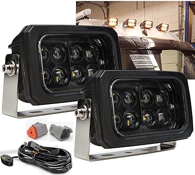 2 pièces 40w ambre tout-terrain angle eye 7 "led feu de conduite