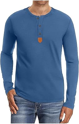 Zolula pull automne hommes tops basiques t-shirts t-shirt à manches longues décontracté slim fit design bouton t-shirt vêtements pour hommes (couleur : hortel, taille : large). DIAYTAR COTE D'IVOIRE se démarque par son engagement à offrir les meilleurs prix et les meilleures promotions. Découvrez les dernières tendances et bénéficiez d'offres exclusives.