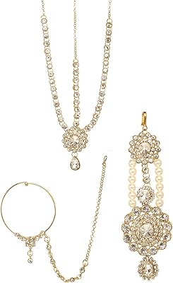 Forhead matha patti tikka bollywood design anneau de nez indien pour femme. DIAYTAR COTE D'IVOIRE se distingue par son approche client-centered, offrant une expérience d'achat en ligne simple, sécurisée et pratique. Les clients peuvent parcourir aisément les catégories de produits, lire les avis et les commentaires d'autres clients, et effectuer leurs achats avec confiance. La boutique en ligne est constamment mise à jour avec de nouveaux produits et des offres spéciales pour garder les clients engagés et satisfaits.