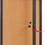 Tableau d'affichage verrouillable en liège rose swansea avec vis de montage 26 x