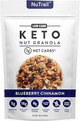 Granola aux noix céto à faible teneur en glucides myrtille et cannelle